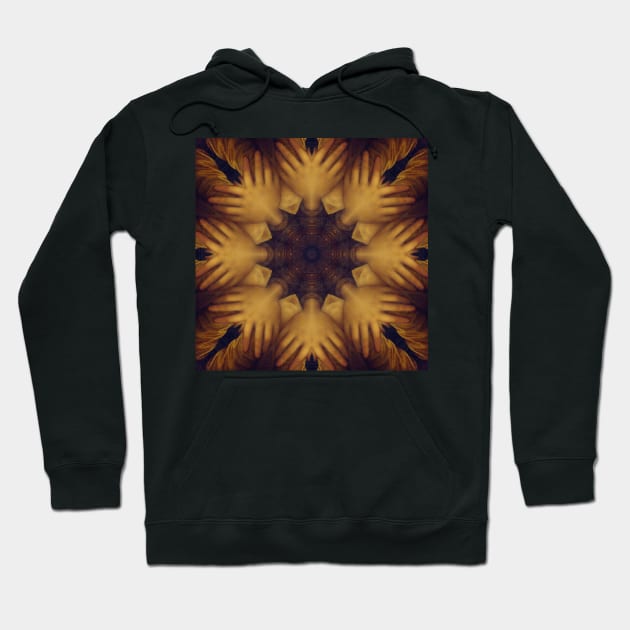 Mandalisa Kaleidoscope [Hands] Pattern (Seamless) 4 Hoodie by Swabcraft